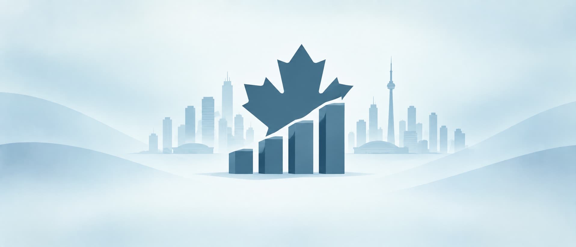 Maple leaf over a rising bar chart and the Toronto skyline, questioning Canada's medical tourism ranking