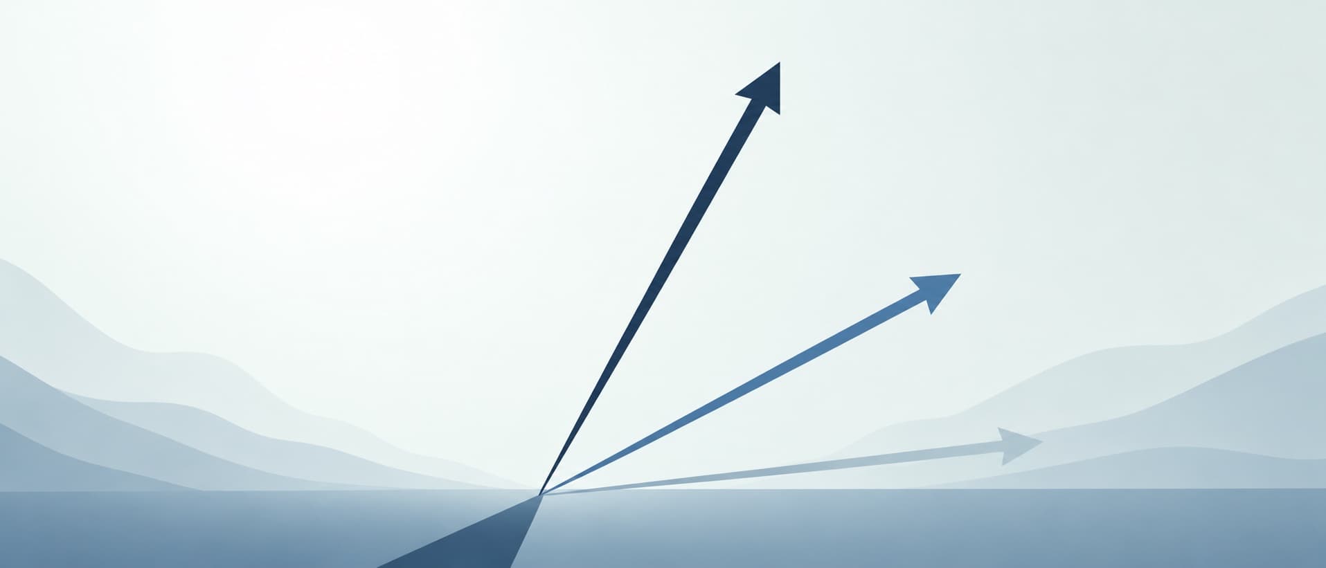 Three arrows diverging from one point, for 2026 medical tourism market size estimates