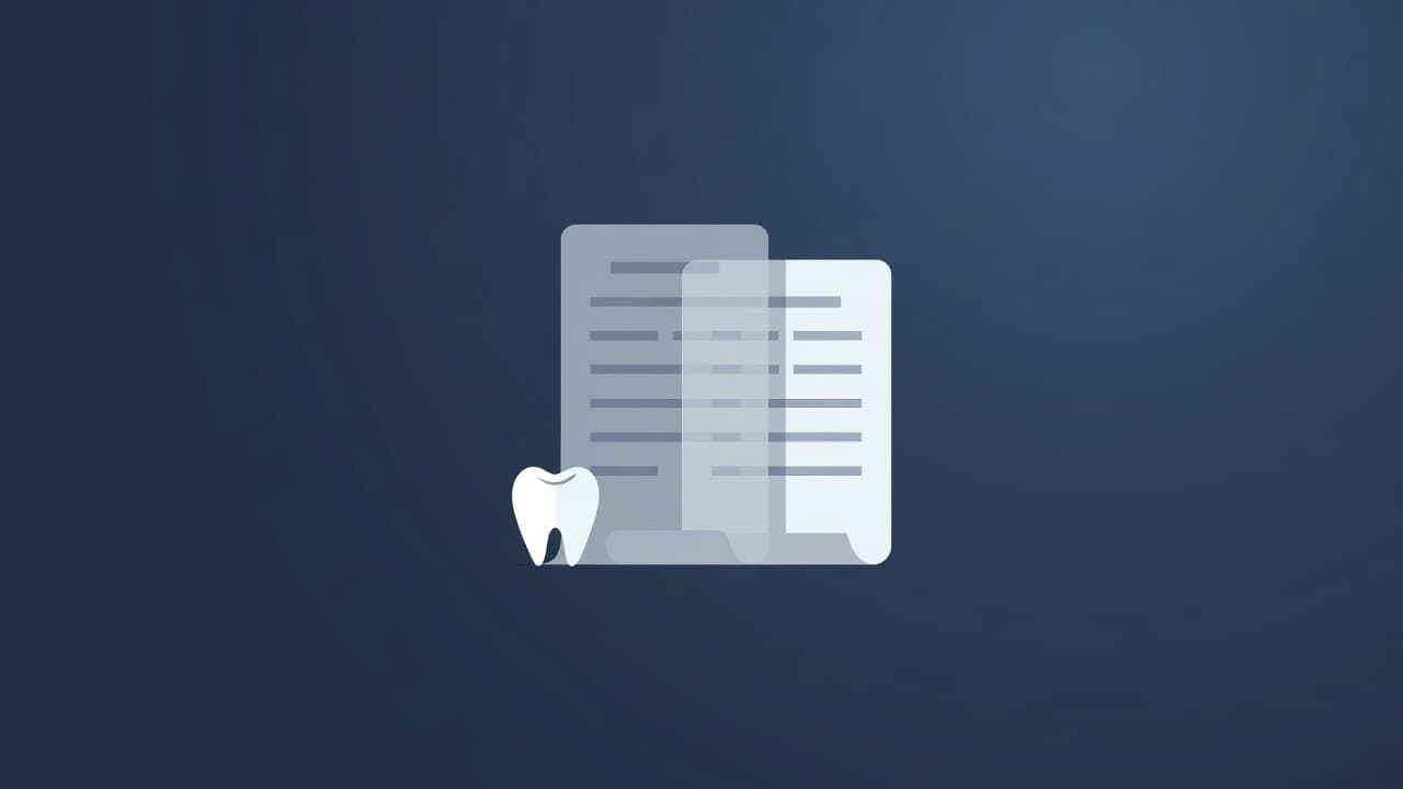 Tooth beside two overlapping invoices, for dental implants in Hungary and what Austria's ÖGK refunds