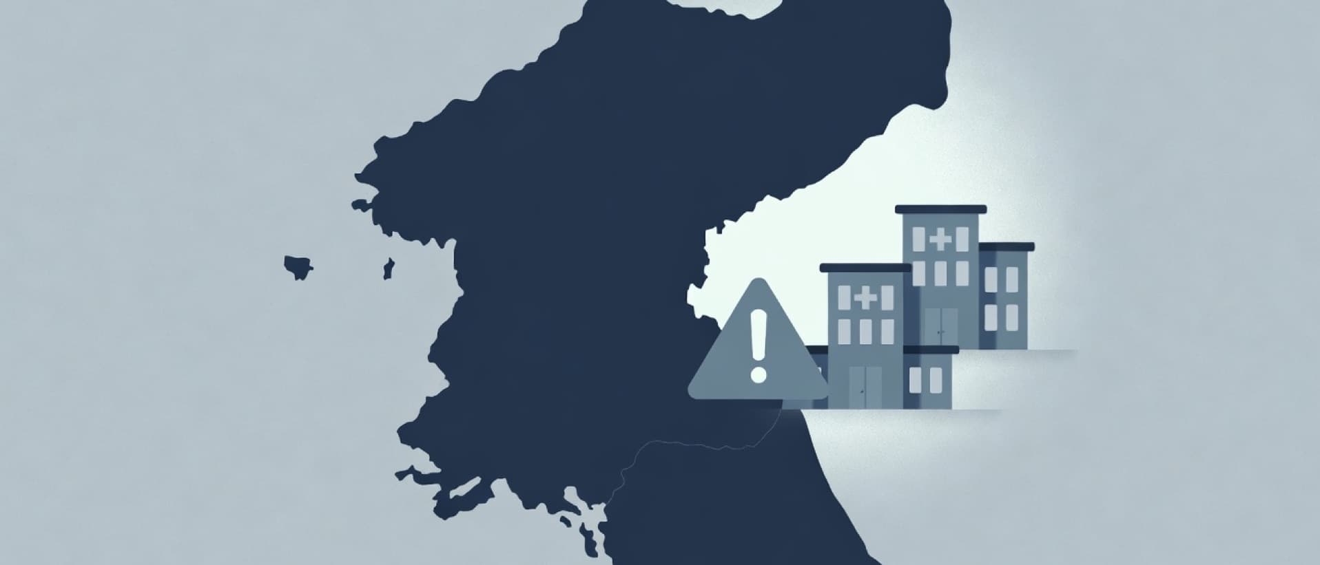 Warning sign beside clinics on a map of Korea, for plastic surgery risks for foreigners in Korea