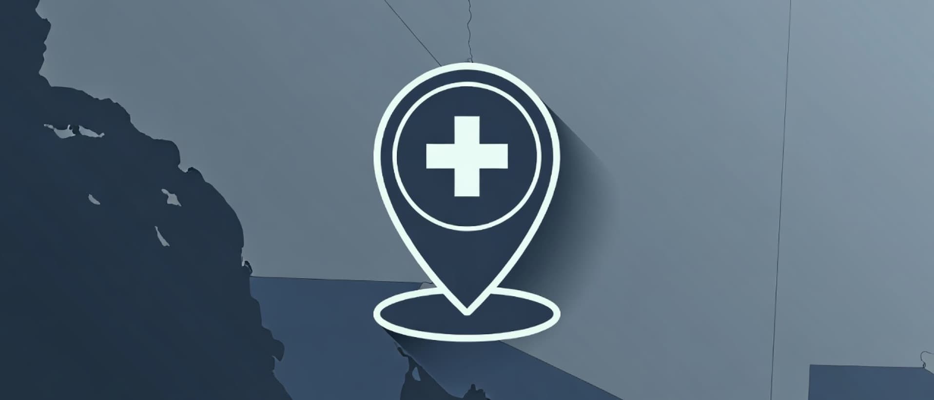 Hospital map pin on the US-Mexico border at Tijuana, for bariatric surgery deaths in Mexico